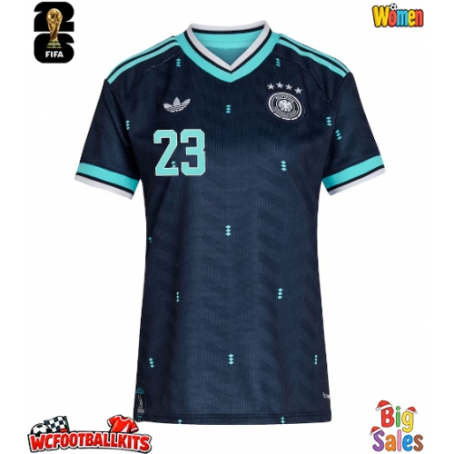 Germany Felix Nmecha #23 Replica Away Stadium Shirt for Women World Cup 2026 Short Sleeve
